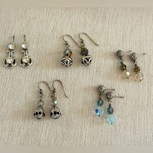 Lot of 5 vintage Brighton earrings. Or $18 each